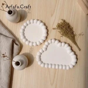 Pearl Coaster Tatakan Aksesoris Foto Mutiara Dekorasi Aestetik